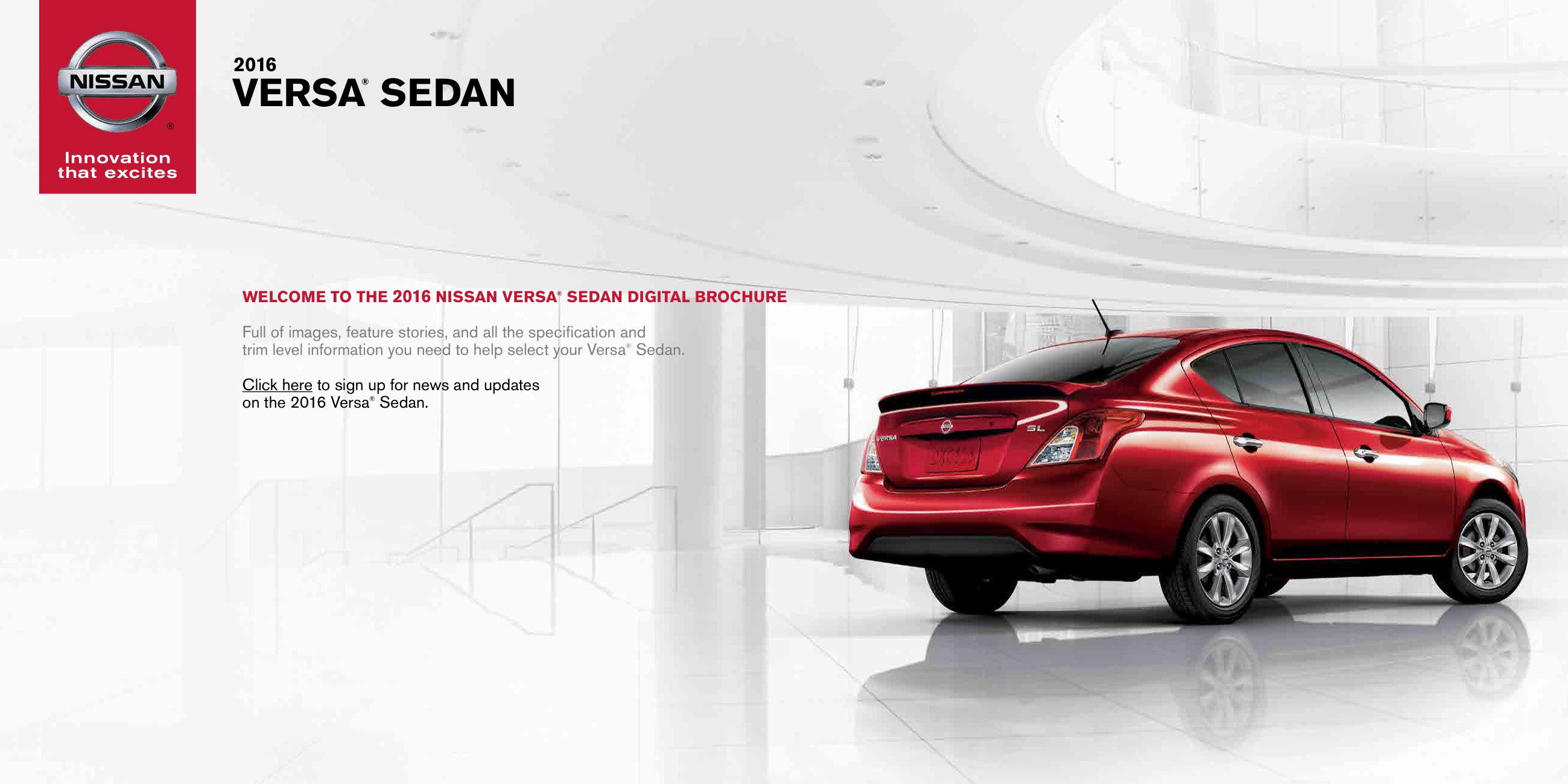 2016 Nissan Versa Sedan Brochure